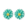 Resin Flower Stud Earrings EJEW-JE05230-3