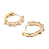 Brass Micro Pave Cubic Zirconia Hoop Earrings EJEW-D078-06KCG-2