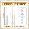 2Pcs Glass Sunshine Catcher HJEW-LP00071-2