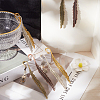 8Pcs 4 Style Feather Shape Tibetan Style Alloy Bookmarks Making AJEW-SC0002-56-4