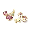 Brass Micro Pave Cubic Zirconia Pendants KK-L243-02G-02-2