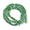 Electroplate Glass Beads Strands GLAA-Q105-02I-2