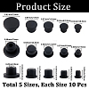 50Pcs 5 Styles Silicone Hole Plugs AJEW-GF0011-62F-2