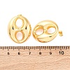 Oval 304 Stainless Steel Stud Earrings EJEW-A125-79B-G-5