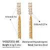 304 Stainless Steel Rectangle Tassel Stud Earrings LS-HE5353-2-1