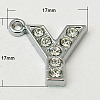 Alloy Letter Pendants X-RB-C1416-Y-1