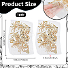 Flower Pattern Polyester Applques PATC-WH0023-84-2