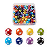 120Pcs 8 Colors Opaque Resin Beads RESI-CW0001-06A-1