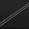 Trendy Unisex Rhodium Plated 925 Sterling Silver Chain Necklaces STER-M034-B-19-3