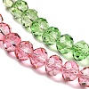 Transparent Painted Glass Beads Strands X1-DGLA-A034-T6mm-A18-4