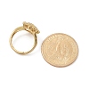 Virgin Mary Theme Clear Cubic Zirconia Finger Rings RJEW-G337-02G-07-5