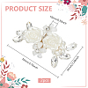 1 Pair Rose Flower Brass Shoe Buckle Clips AJEW-FG0003-61-2