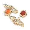 Brass Micro Pave Clear Cubic Zirconia Box Clasps KK-C075-43C-G-2