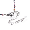 Natural Multicolor Tourmaline Bead Bracelets X-BJEW-JB04555-06-3