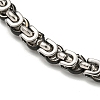 Two Tone 304 Stainless Steel Byzantine Chain Bracelet BJEW-B078-48BP-2