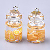 Glass Bottle Pendants GLAA-T001-04B-2