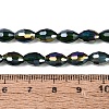 Electroplate Transparent Glass Beads Strands GL-N002-01A-A18-4