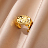 304 Stainless Steel Adjustable Cuff Rings FS-WG613D1-01-1