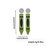 Back to School Acrylic Dangle Stud Earrings FS-WGAA197-07-1