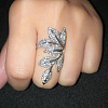 Brass Micro Pave Clear Cubic Zirconia Finger Rings FS-WG77E03-03-1
