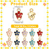50Pcs 5 Colors Zinc Alloy Enamel Connector Charms ENAM-YW0009-01-3