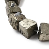 Natural Pyrite Beads Strands G-P322-20-6