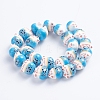 Handmade Printed Porcelain Beads PORC-G004-C01-2