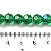 Electroplate Transparent Glass Beads Strands EGLA-A035-T8mm-L18-4