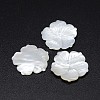 Natural White Shell Mother of Pearl Shell Flower Cabochons LS-SSHEL-E553-01-1