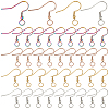 80Pcs 4 Colors 304 Stainless Steel Earring Hooks STAS-UN0054-22-1