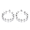 Brass Micro Pave Clear Cubic Zirconia Stud Earrings EJEW-N011-14P-NF-1