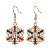 Christmas Alloy Rhinestone Dangle Earrings EJEW-JE06121-02-1