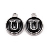 Platinum Plated Alloy Charms LS-ENAM-S118-02U-P-1
