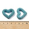 Heart Shape Polymer Clay Rhinestone Beads CLAY-NH0001-09A-12-4