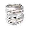 Multi Layer Alloy Wrap Finger Rings for Women RJEW-K277-02P-3