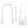 2Pcs 2 Style PU Leather & Round ABS Plastic Imitation Pearl Bag Straps Sets FIND-WR0009-23B-1