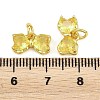 Brass Glass Pendants KK-K340-48G-01-3