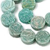 Natural Amazonite Carved Beads Strands G-B134-A01-01-4