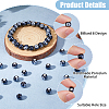 60Pcs Glazed Porcelain Round Beads PORC-HS0001-10-4