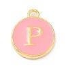 Golden Plated Alloy Enamel Charms X-ENAM-Q437-14P-1