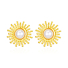 Geometric Stainless Steel Sun Stud Earrings NK4647-3