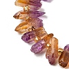 Electroplated Natural Quartz Crystal Beads Strands G-F800-D17-3