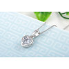 Platinum Plated Eco-Friendly Alloy Austrian Crystal Heart Pendant Necklaces NJEW-AA00068-42P-2