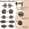 5Pcs 5 Styles Alloy Cardigan Clips AJEW-SC0004-38AB-6