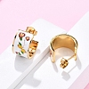 304 Stainless Steel Flower Stud Earrings For Women EJEW-B114-03G-2