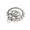 Tibetan Style Alloy Pendant Rhinestone Settings PALLOY-M198-22AS-3