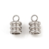 Tarnish Resistant 201 Stainless Steel Cord Ends STAS-R063-27-3