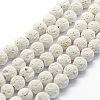 Synthetic Lava Rock Round Beads Strands X-G-E508-04-4mm-1-1