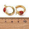 Brass Micro Pave Clear Cubic Zirconia Hoop Earrings EJEW-D328-07G-5