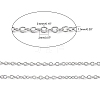 Non-Tarnish 3.28 Feet 304 Stainless Steel Cable Chains X-CHS-R003-0.4mm-3